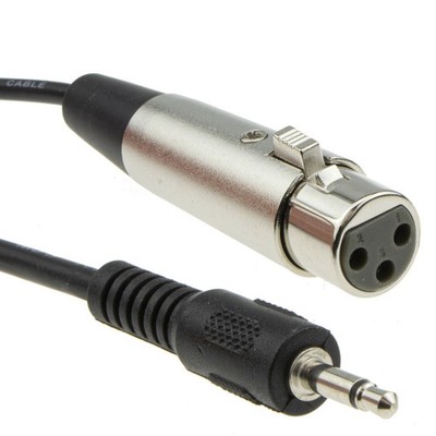 kenable 5 m 3,5 mm Mono Klinke zu XLR Mikrofon Female Mixer Kabel Schwarz