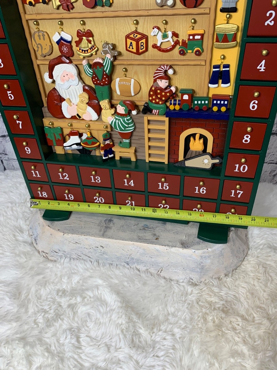 Advent Calendar Santa's Workshop Wooden by Kirkland Costco Holiday