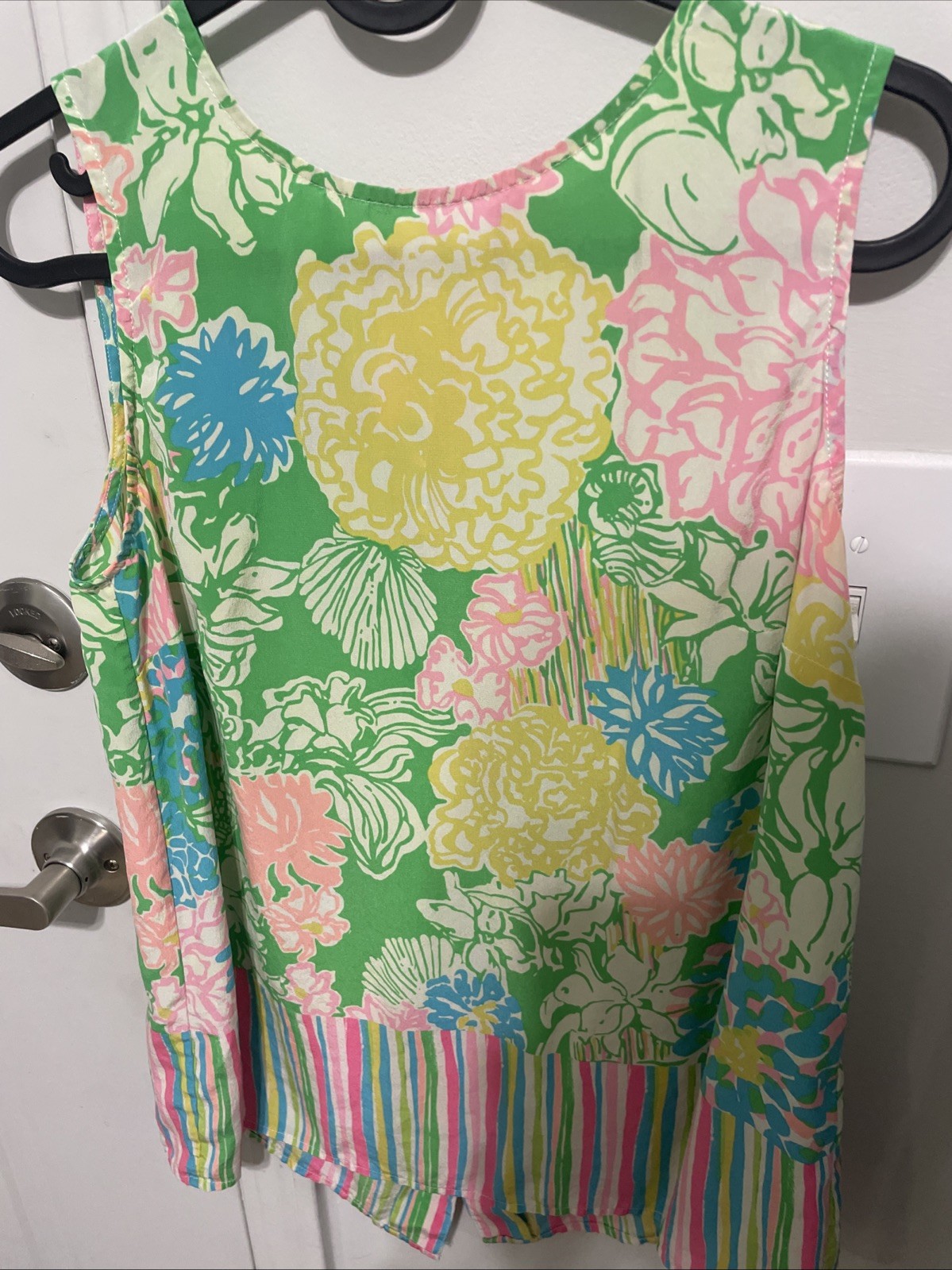 Lilly Pulitzer Women’s Tank Floral Colorful Size S 100% Silk Preppy Summer