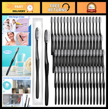 500 Pcs Disposable Soft Bristle Toothbrushes Individually Wrapped Travel Set - B
