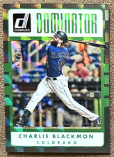 2017 Donruss Dominators Silver /349 Charlie Blackmon #D-21 Numbered Parallel