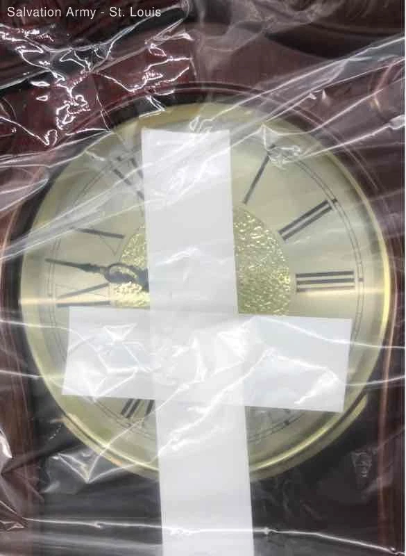 JCPenney Home Collection 3065 Brown Wooden Brass Pendulum Hanging Wall Clock - Image 4 of 4