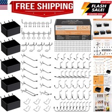 120PCS Pegboard Accessories Organizer Kit, Peg Board Hooks Assortment with Bi...