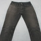 APC Petit Standard Slim Straight Jeans Mens W32 L32 Faded Black Denim