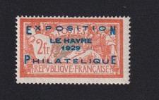 Timbre France N° 257A, 2 f Merson Exposit Philatélique le Havre charnière 0311A5