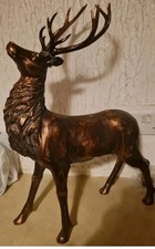 Large Copper Coloured Stag Ornament 63cms high Collection Only