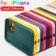 Soft Liquid Silicone Case For iPhone XS MAX XR 11 12 13 mini 14 15 16 17 Air Pro