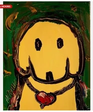 BIG DOG  ABSTRACT ARTWORK DECO canvas painting  Original Oil Painting 5GthrtG