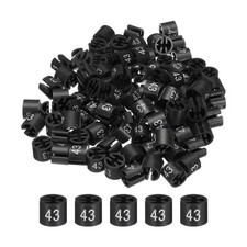 100 x Clothes Hanger Marker Colored Hanger Sizer Number 43 Black