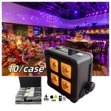 10/case Mini 4x25W outdoor IP65 DJ Battery LED flat Par Uplights Wireless DMX IR