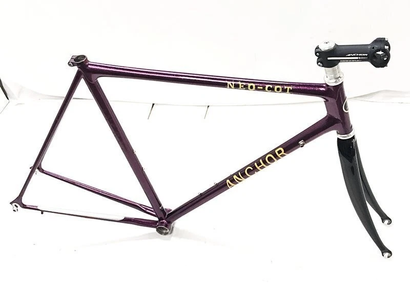 Juego de cuadro de bicicleta de carretera Anchor RNC7 NEO COT púrpura escama tamaño 570 USADO Foto 2 de 4