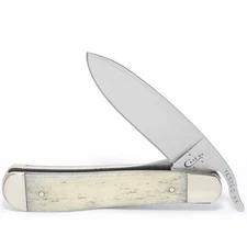 CASE XX KNIVES NATURAL BONE DROP POINT RUSSLOCK W/O SHIELD