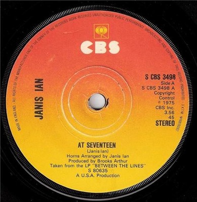 Janis Ian - At Seventeen (7'', Single, Sol)