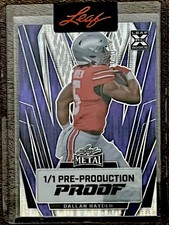 2024 Leaf Metal 1/1 Pre-Production Proof Dallan Hayden Purple Pulsar Rookie RC