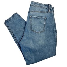 AVA  VIV High Rise Skinny Jeans Blue Wash Distressed Juniors Size 17