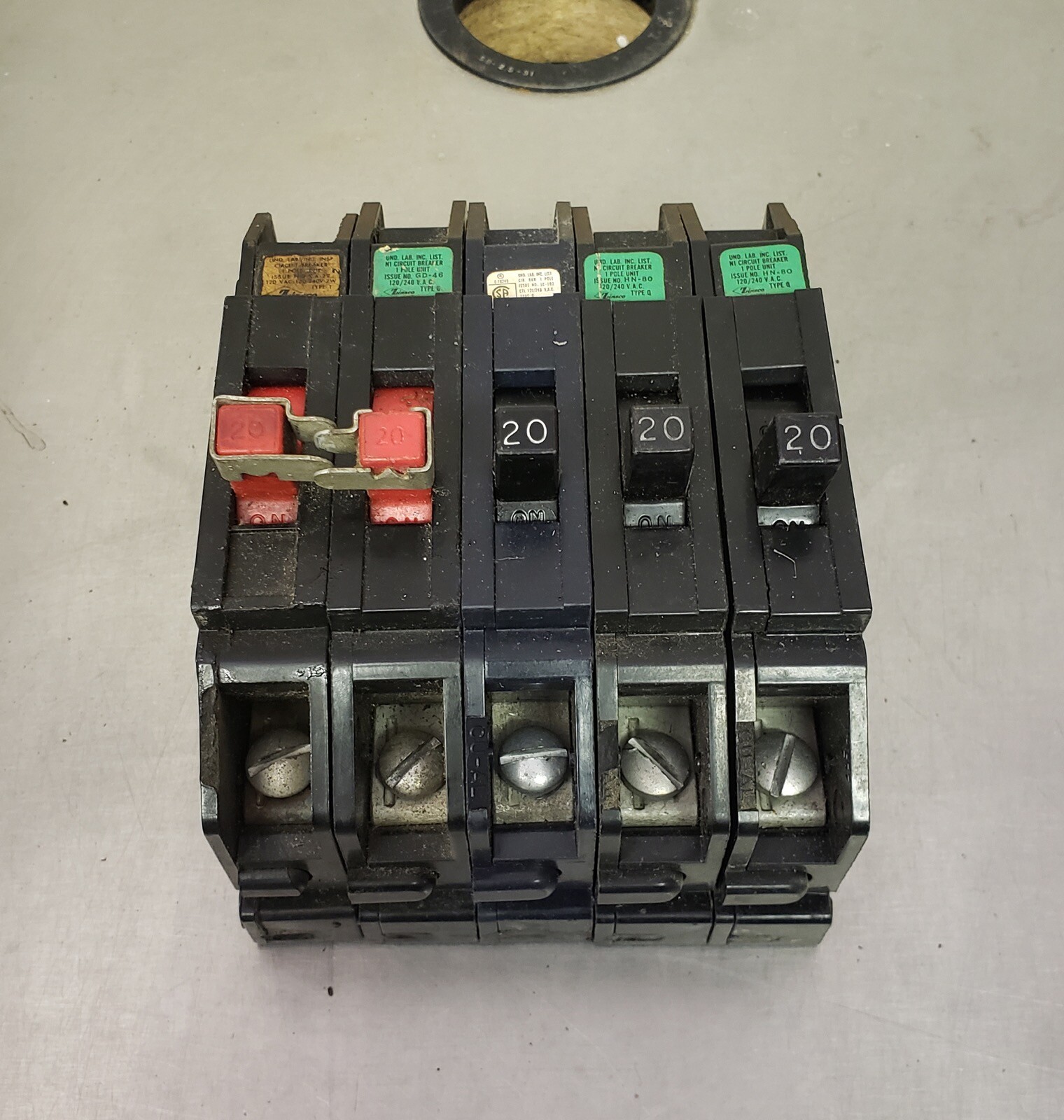 Zinsco 20 AMP Single Pole Circuit Breaker USED eBay
