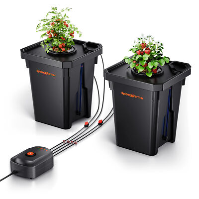 7 Gallon Hydroponics Deep Water Culture DWC Hydroponic System 2/4 Buckets