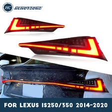 HCmotion LED Tail Lights Clear For Lexus IS250 300h 350 F 2014-2020 Animation