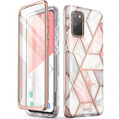 Handyhülle für Galaxy S20 FE Supcase Case Cover Etui Schutzhülle Marmor-rosa
