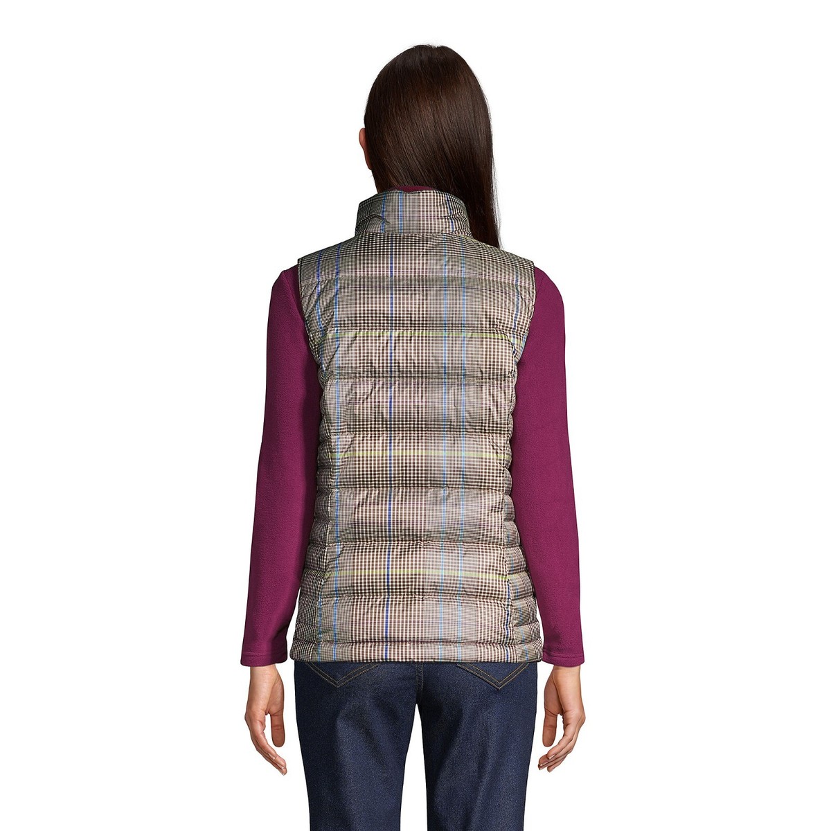 LANDS’ END Down Vest XXL Brown Gilrls Land's End Brown Puffer Vest Size 7/8 | eBay