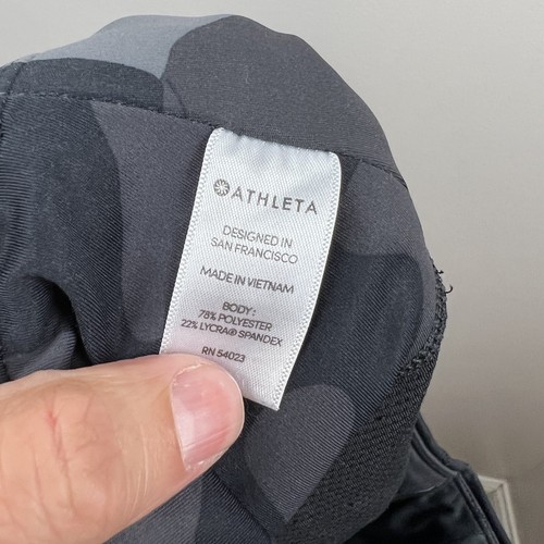 Athleta Camo Contender 7/8 Tight Leggings Size XS Workout Running Athletic Gray - Picture 9 of 10