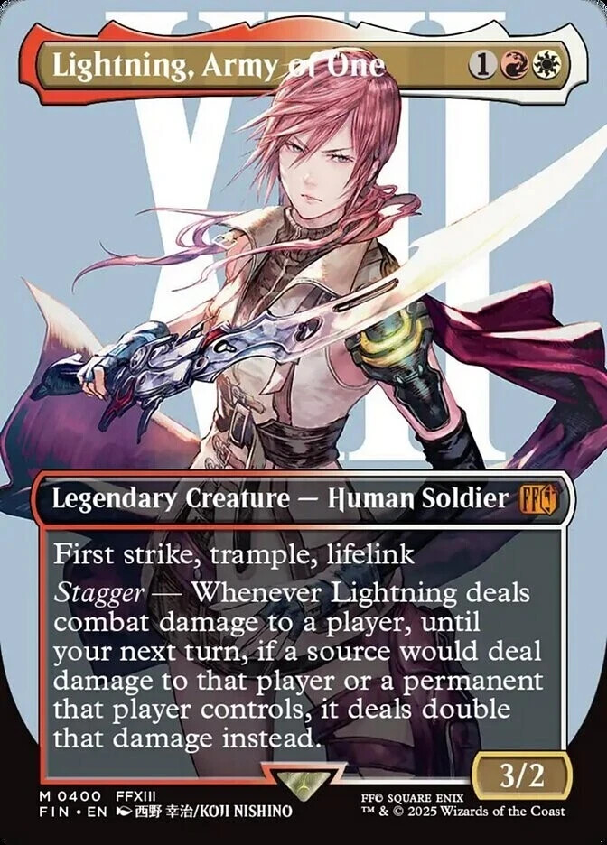 FOIL Lightning Army of One - Borderless - MtG Final Fantasy