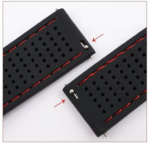 Universal Silicone Watch Strap Band Smart Bracelet Quick Release Pins 20/22mm - Picture 12 of 23