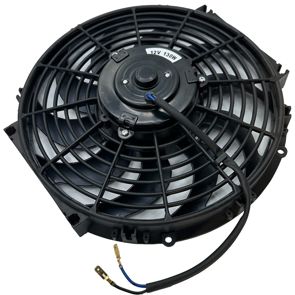 双 12-13 英寸电动收音机发动机冷却风扇高 CFM 130W 12 伏电机 — 第 2/4 张图片