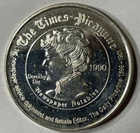1990 Times Picayune Dorothy Dix 1 Oz .999 Fine Silver New Orleans