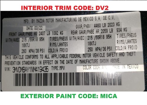 20 21 22 23 MAZDA CX-30 Right Quarter Window Glass, Privacy Tint - Picture 8 of 11