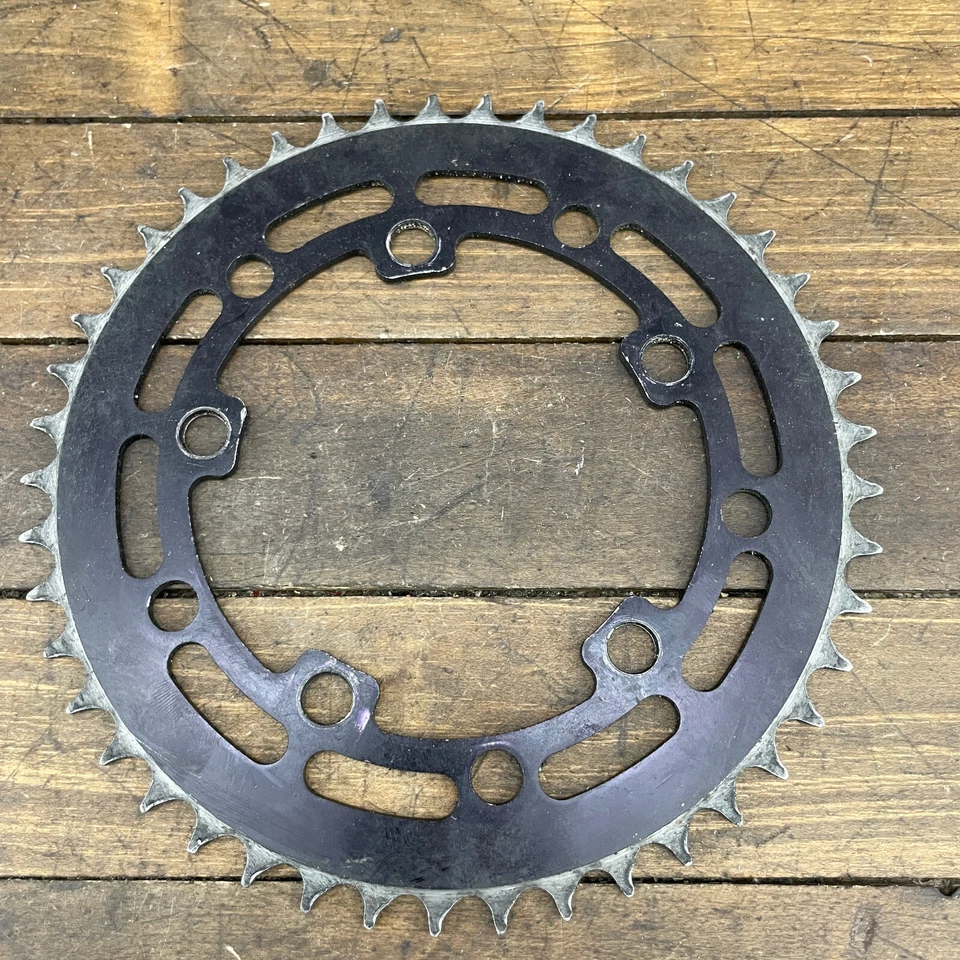 Anel corrente BMX pescoço tuf 45 dentes 45t 110 130 EUA roda dentada tufo BMX old school - Imagem 2 de 4