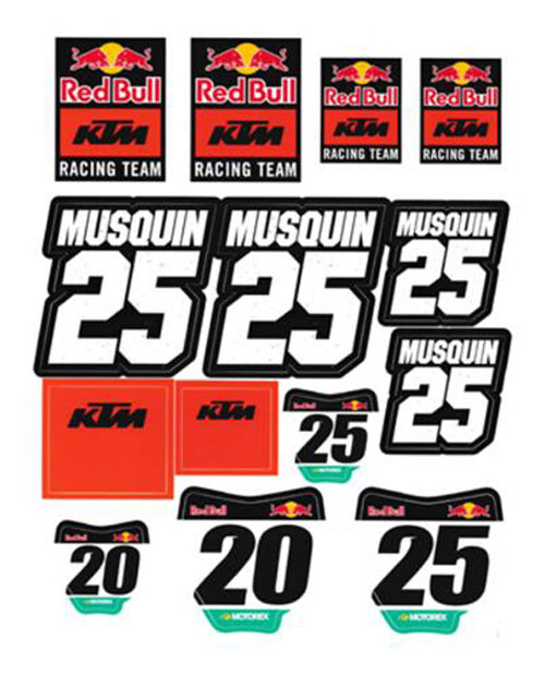 URB1872600 Red Bull KTM MUSQUIN Sticker Sheet eBay