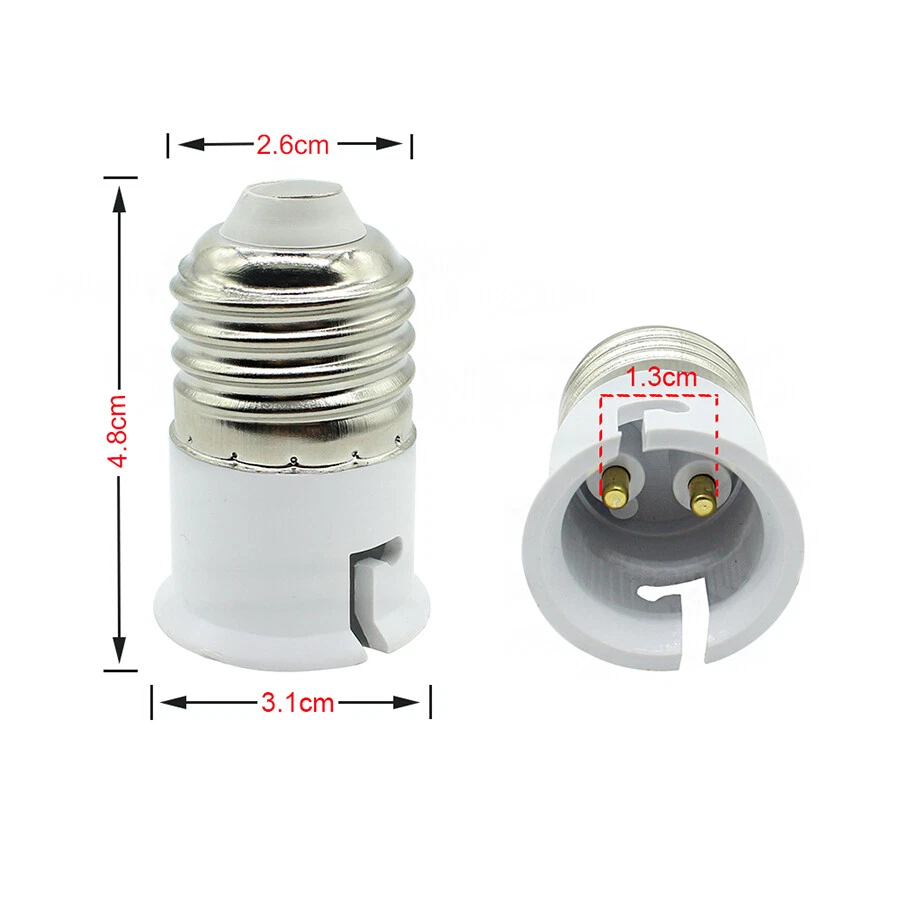 4/6/8 Pcs/Set E27 To B22 Bayonet Screw Lamp Light Bulb Converter Adapter Holder - Image 4 of 4