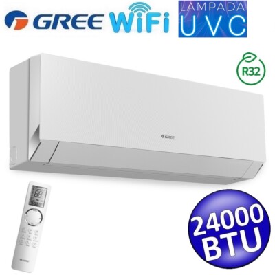 Unité Intérieure Climatiseur Gree Clivia R32 9000 BTU - WiFi, Noir, Lampe UVC - Neuve