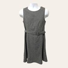 Ann Taylor Factory Womens A Line Dress Gray Belted Size 8 NWT