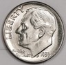 1956 Roosevelt Silver Dime White No Toning BU 176163 Inventory I Roosevelt
