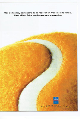 Werbung Advertising 107 1992 EDF Partner F.F Tennis Roland Garros