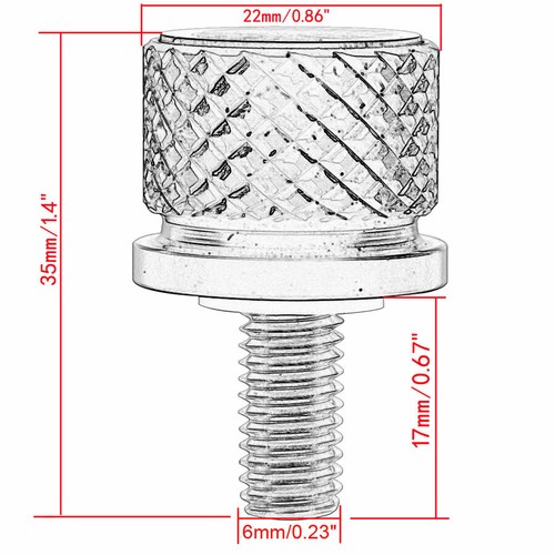 Cubierta de perilla de montaje de perno de asiento de tornillo de aluminio apta para Harley Davidson Touring 883 - Imagen 4 de 11