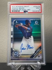 2019 Bowman Chrome Draft Joshua Mears 1st Auto Refractor #455/499 PSA 9 CDAJM