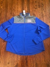 NWT NFL New York Giants Women's Fleece Full-Zip Jacket Blue Size 3XL