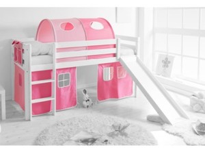 Spielbett Hochbett Kinderbett Kinder Bett Mit Rutsche 90x200 Cm Vorhang Ebay Hochbett Mit Rutsche Und Vorhängen