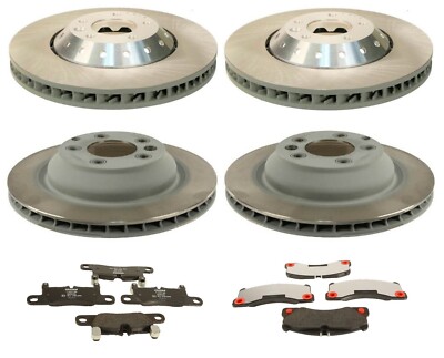 Custom Kit - SHW Front and Rear Brake Kit Rotors Pads & Sensors For Cayenne