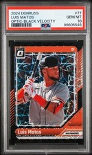 PSA 10 - 2024 Donruss Optic LUIS MATOS Black Velocity Prizm 35/39 #77 Giants