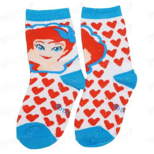 3Pairs Licensed Disney Princess Mid Calf Socks, Kids Girls Clothing Accessories - Picture 10 of 14