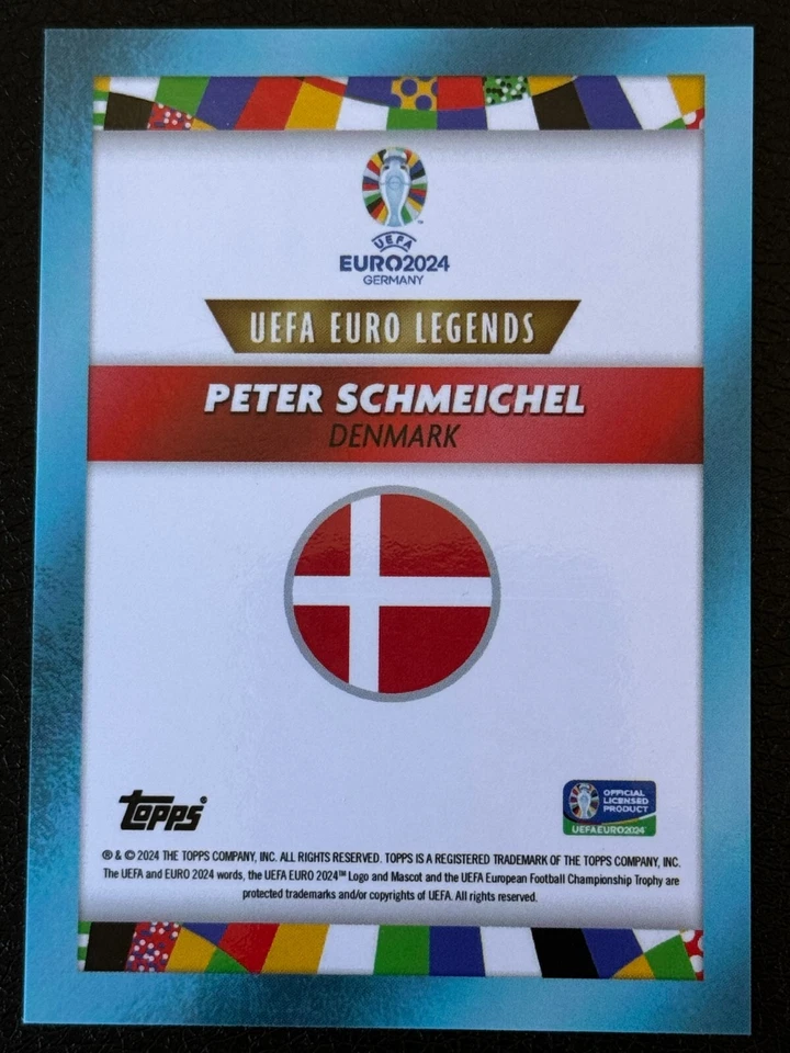 Topps 2024 EURO Jose Mourinho Platinum Legends Auto Dinamarca Peter Schmeichel /49 Foto 2 de 2
