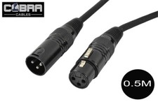 Image of 3 Pin DMX Lead 0.5M XLR Male to Female