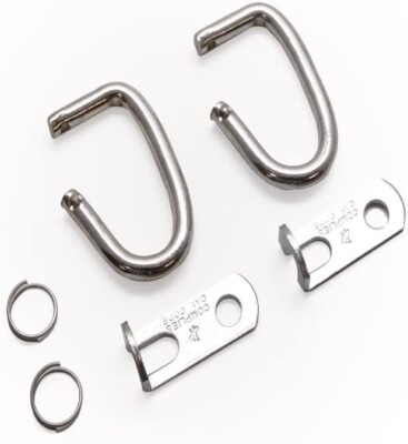 Garage Door Spring Containment C-Hook Pair C-Hook Keeper Rings Pack Accessory