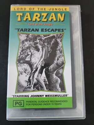 Tarzan Lord of the Jungle - Tarzan Escapes - VHS - Johnny Weissmull ...