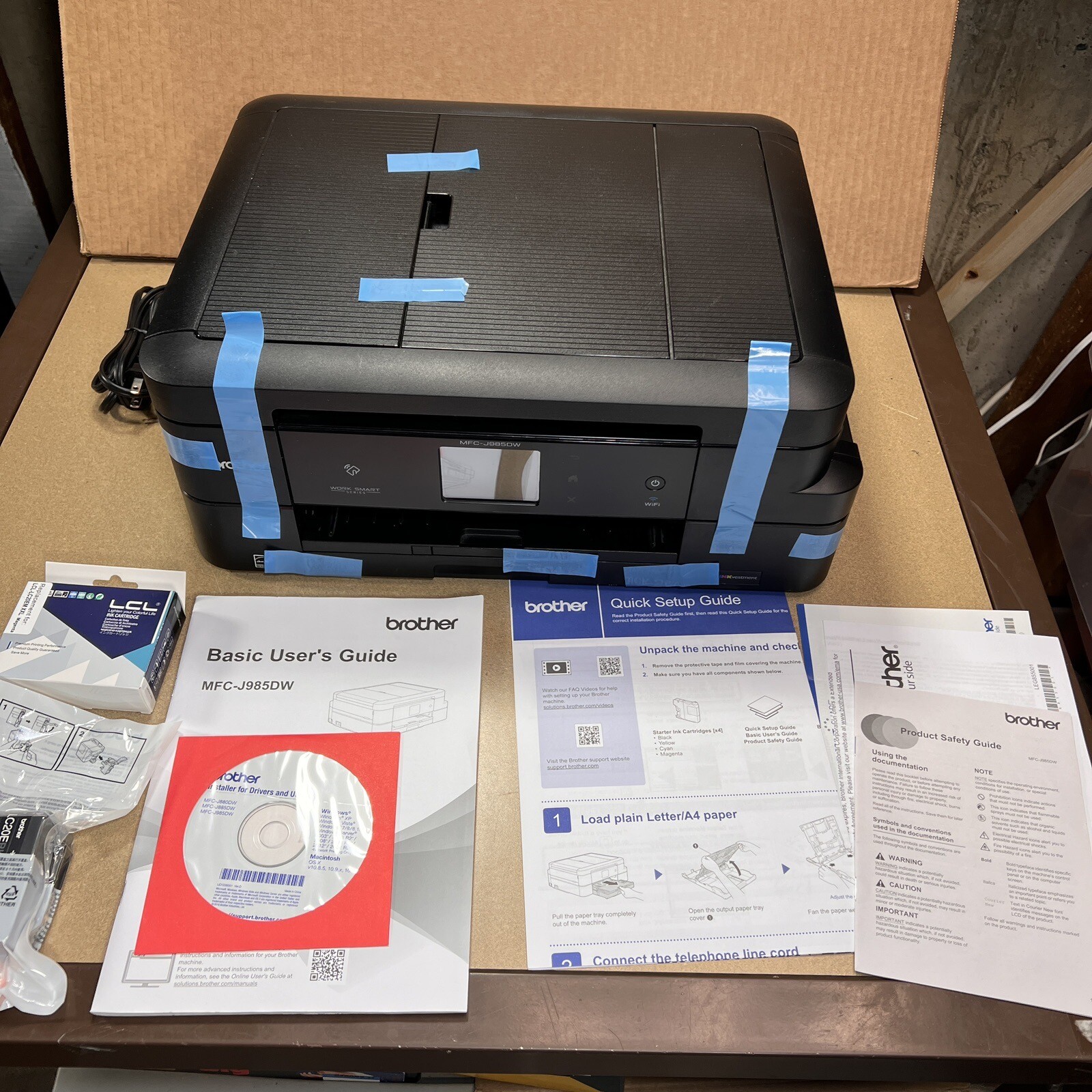 Brother MFCJ985DW AllInOne Inkjet Printer UNTESTED eBay