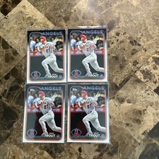 (4) Mike Trout 2024 TOPPS SERIES 1 BASE CARD LOT #27 LOS ANGELES ANGELS ⚾ A-9